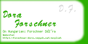 dora forschner business card